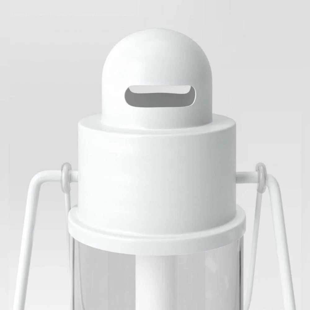 Threshold White LED Lantern with Clear Glass Globe